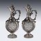 19th Century German Solid Silver & Glass Claret Jugs, 1890, Set of 2 8