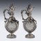 19th Century German Solid Silver & Glass Claret Jugs, 1890, Set of 2 6