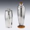 20th Century American Silver & Enamel Cocktail Shakers & Hip Flask, 1927, Set of 3 4