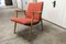 Skandinavischer Sessel aus honigfarbener Buche, rotem Stoff & schwarzem Skai, 1950er 21