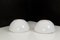 Ceiling Lights in White Acrylic Glass, 1970s, Set of 2 2