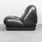Black Leather Modular Sofa by Rino Maturi for MIMO, 1970s, Set of 4 5