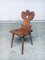 Brutalist Handcrafted Deer Back Dining Chair Set, Belgium 1940s, Set of 6, Image 10