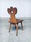 Brutalist Handcrafted Deer Back Dining Chair Set, Belgium 1940s, Set of 6 6