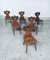 Brutalist Handcrafted Deer Back Dining Chair Set, Belgium 1940s, Set of 6, Image 12