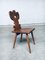 Brutalist Handcrafted Deer Back Dining Chair Set, Belgium 1940s, Set of 6, Image 7