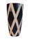 Vintage Black and White Stripe Ceramic Vase 7