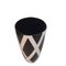 Vintage Black and White Stripe Ceramic Vase 3