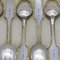 Biedermeier Coffee Spoons with Tremults in 13 Lot Silver from Nürnberg, Set of 12 2
