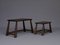 French Rustic Wooden Nesting Tables, 1950s, Set of 2 2