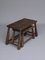 Tavolini ad incastro rustici in legno, Francia, anni '50, set di 2, Immagine 3