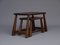 Tables Gigognes Rustiques en Bois, France, 1950s, Set de 2 10