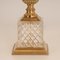 Lámpara de mesa Hollywood Regency vintage con base de cristal, Imagen 2