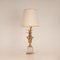 Lámpara de mesa Hollywood Regency vintage con base de cristal, Imagen 7