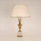 Lámpara de mesa Hollywood Regency vintage con base de cristal, Imagen 1