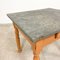 Small Antique Side Table with Zinc Top 2