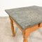 Small Antique Side Table with Zinc Top, Image 2