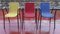 Vintage Woven Plastic Bar Chairs, Italy, 1960, Set of 3 1