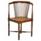 Art Nouveau Austrian Mahogany & Wicker Corner Chair by Adolf Loos 1