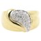 18 Karat Yellow and White Gold Virgola Ring with Diamonds, Image 1