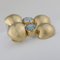 18 Karat Yellow Gold and 5.00 Carat Blue Topaz Stud Earrings 3