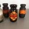 Vintage Fat Lava Pottery 242-22 Vases from Scheurich, Germany, Set of 4 14