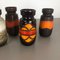 Vintage Fat Lava Pottery 242-22 Vases from Scheurich, Germany, Set of 4, Image 14