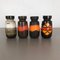 Vintage Fat Lava Pottery 242-22 Vases from Scheurich, Germany, Set of 4, Image 2