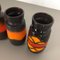 Vintage Fat Lava Pottery 242-22 Vases from Scheurich, Germany, Set of 4 10