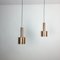 Copper Club Hanging Light by Jo Hammerborg for Fog & Mørup, Denmark, 1963, Set of 2, Image 2