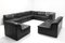 Black Leather Patchwork Modular Element Sofa from Laauser, Set of 9, 1970s 19