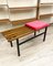 Teak Bench with Red Pillow, 1960s, Image 12