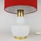 White Opaline Glass Table Lamp from Hoffmeister, 1970s 2