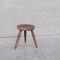 Mid-Century French Oak Stool or Side Table, Image 1