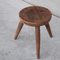 Mid-Century French Oak Stool or Side Table, Image 2