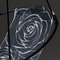 Sling Rose Noir sur Gris en Cuir Véritable Cousu à la Main Minimaliste de Studio Stirling 10