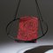 Sling Rose Red on Black Hand Stitched Genuine Leather Modern Minimal From Studio Stirling 12
