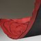 Sling Rose Red on Black in vera pelle cucita a mano di Studio Stirling, Immagine 10