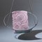 Sling rosa rosa sobre gris cuero genuino cosido a máquina moderno minimalista, Imagen 10