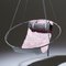 Sling Rose Pink on Grey cucita a mano in vera pelle Modern Minimal, Immagine 5