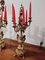 Finely Decorated 6-Flame Candlebras in Brass, Bronze & Onyx, Set of 2 7
