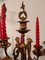 Finely Decorated 6-Flame Candlebras in Brass, Bronze & Onyx, Set of 2 9