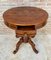 French Round Wooden Coffee or Side Table with Marquetry Center 5