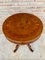 French Round Wooden Coffee or Side Table with Marquetry Center 4