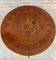 French Round Wooden Coffee or Side Table with Marquetry Center 6