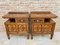 Mid-Century French Walnut Nightstands with Marquetry, Set of 2, Image 3