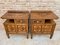 Mid-Century French Walnut Nightstands with Marquetry, Set of 2 2