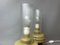 Mid-Century Modern Olive Green Opaline Glass Table Lamps, Set of 2 8