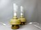 Mid-Century Modern Olive Green Opaline Glass Table Lamps, Set of 2 4