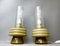 Mid-Century Modern Olive Green Opaline Glass Table Lamps, Set of 2, Image 3